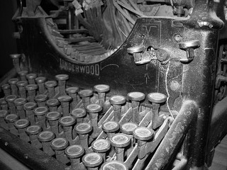 Máquina de escribir polvorienta